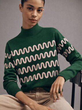 Maeve by Anthropologie Graphic Sweater Size S